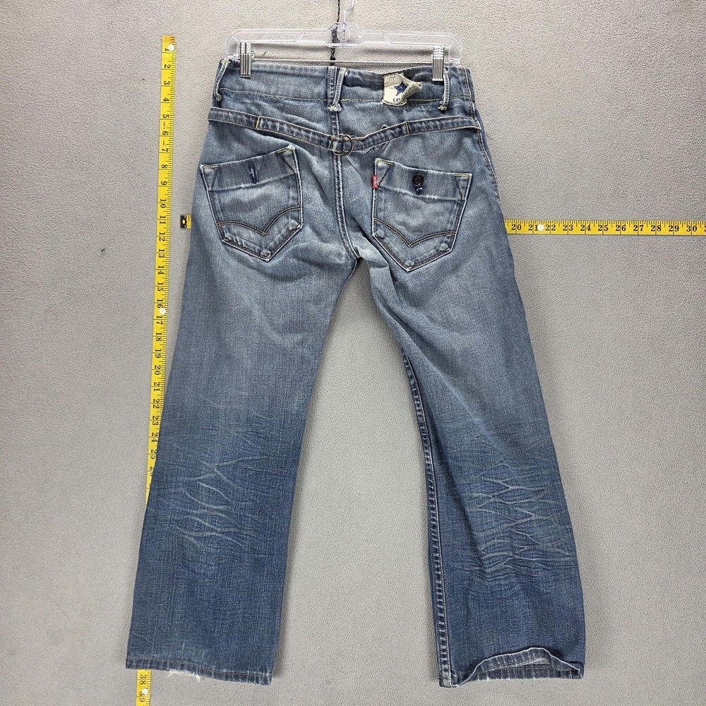 VTG Levis Blue Star Jeans Womens Blue Buckle Back Engineered Zip Fly Fits 28x26